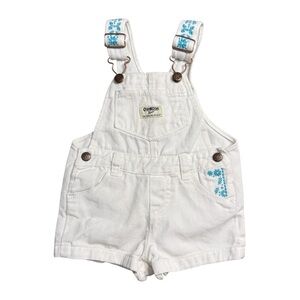 Oshkosh White Floral Overalls Size 18M
